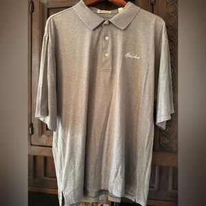 Peter Millar Sea Island Golf Shirt. Gray. XL.